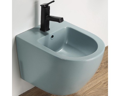 Биде CeramaLux В2342BDMLG подвесное Зеленое матовое