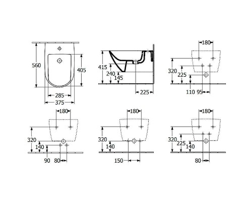 Биде Villeroy&Boch Subway 3.0 447000R1 подвесное Альпийский белый