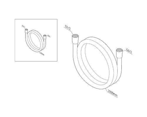 Душевой шланг AM.PM F0415100 Хром
