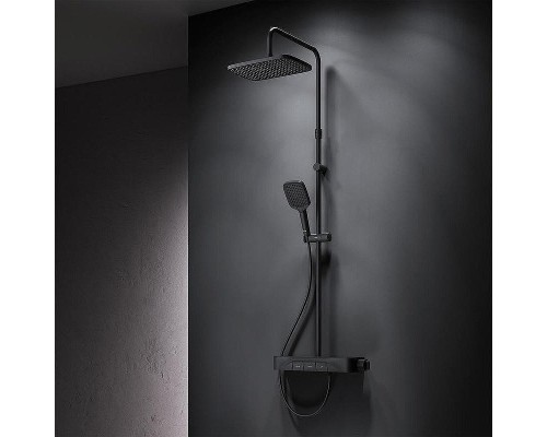 Душевая система AM.PM Func F078F222 с термостатом Черная матовая