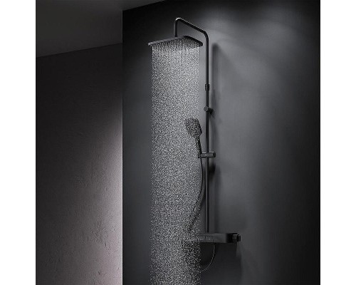 Душевая система AM.PM Func F078F222 с термостатом Черная матовая