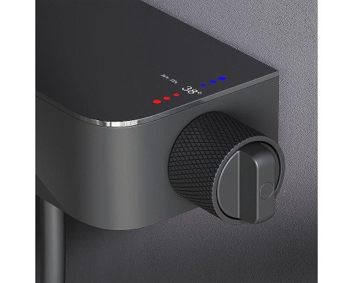 Душевая система AM.PM Func F078F222 с термостатом Черная матовая