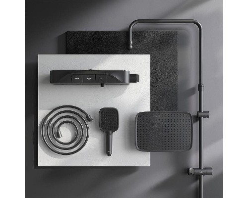 Душевая система AM.PM Func F078F222 с термостатом Черная матовая