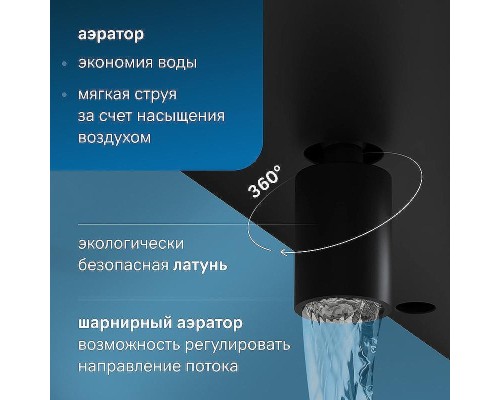 Душевая система AM.PM Func F078F322 с термостатом Черная матовая