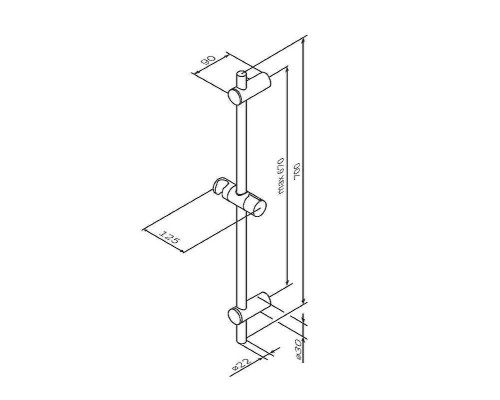 Душевая штанга AM.PM Gem F0390000 Хром