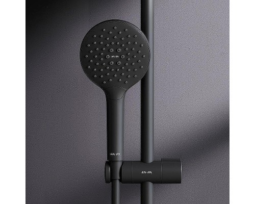 Душевая система AM.PM Like F0780522 с термостатом Черная матовая