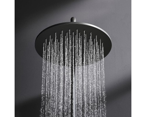 Душевая система AM.PM Like F0780522 с термостатом Черная матовая