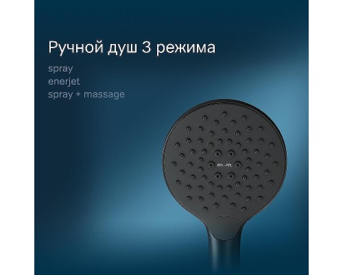 Душевой гарнитур AM.PM Like F0118022 Черный матовый