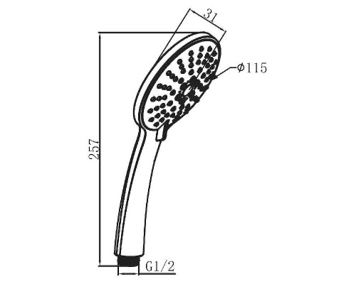 Ручной душ AM.PM Spirit F0270064 Хром
