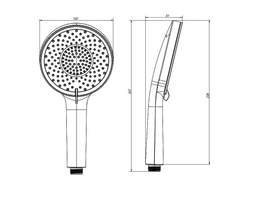 Ручной душ AM.PM X-Joy F0285A022 цвет Черный матовый