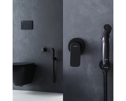 Гигиенический душ со смесителем AM.PM X-Joy F40H85A22 Черный матовый