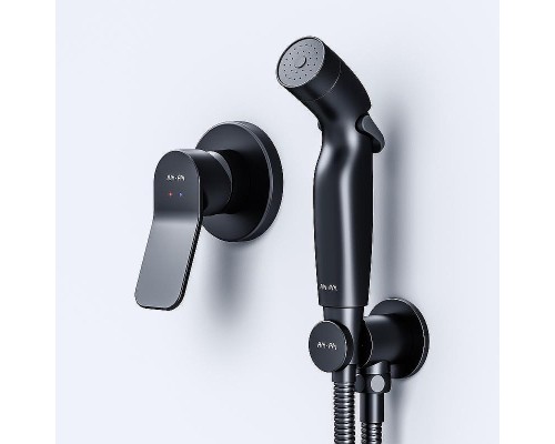 Гигиенический душ со смесителем AM.PM X-Joy F40H85A22 Черный матовый