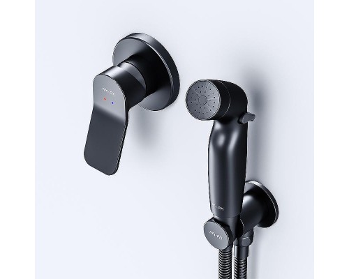 Гигиенический душ со смесителем AM.PM X-Joy F40H85A22 Черный матовый