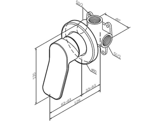 Гигиенический душ со смесителем AM.PM X-Joy F40H85A22 Черный матовый