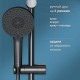 Душевая система AM.PM X-Joy F0785A622 Черная матовая