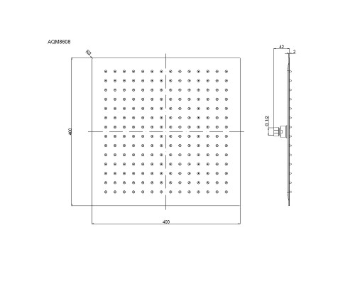 Верхний душ AQUAme AQM8608CR цвет Хром