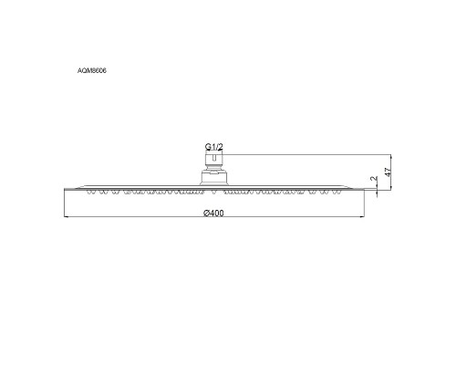 Верхний душ AQUAme AQM8606GM цвет Металл шлифованный