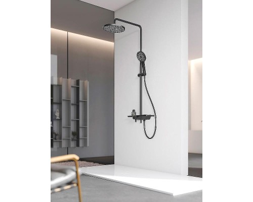 Душевая система AQUAme AQM8002B Черная матовая