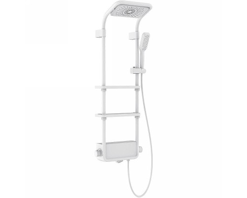 Душевая система AQUAme AQM8003W с термостатом Белая матовая