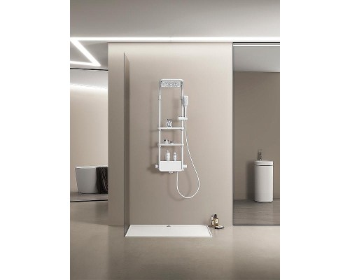 Душевая система AQUAme AQM8003W с термостатом Белая матовая