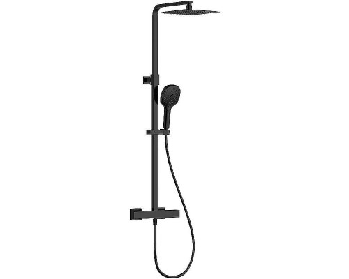 Душевая система AQUAme AQM8007MB с термостатом Черная матовая