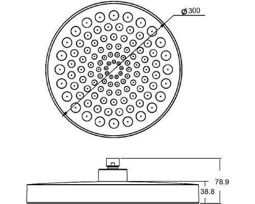 Верхний душ AQUAme AQM8601MB Черный