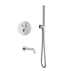 Душевая система AQUAme AQM8407CR с термостатом цвет Хром