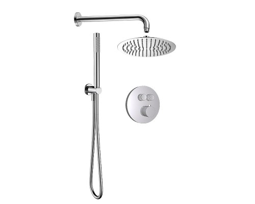 Душевая система AQUAme AQM8405CR с термостатом цвет Хром