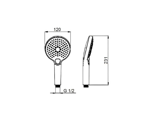 Ручной душ AQUAme AQM8510CR цвет Хром