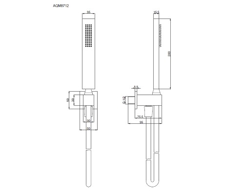 Душевой гарнитур AQUAme Savona AQM8712GM цвет Оружейный металл