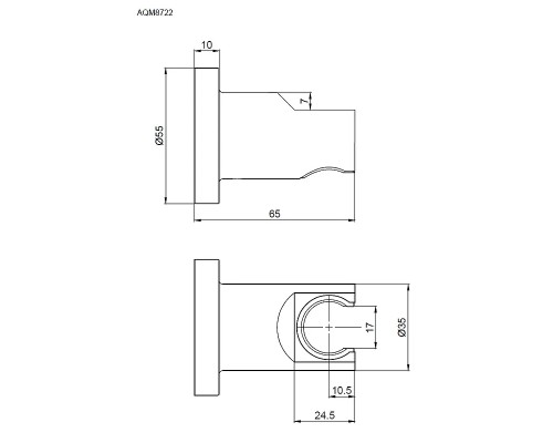 Держатель ручного душа AQUAme Siena AQM8722CR цвет Хром
