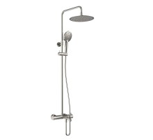 Душевая система AQUAme Siena AQM8008BN с термостатом цвет Никель шлифованный