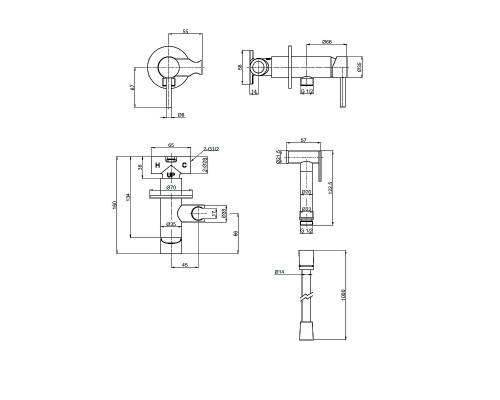 Гигиенический душ со смесителем AQUAme Siena AQM6217BN цвет Никель шлифованный