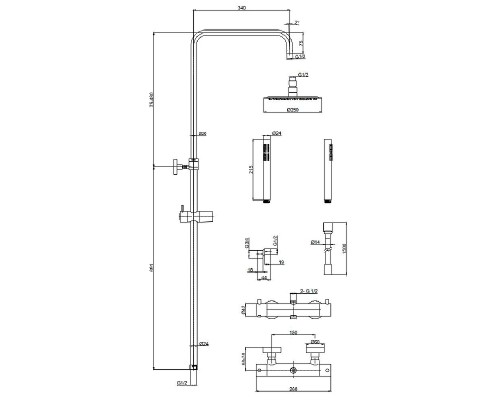 Душевая система AQUAme Siena AQM8006BC с термостатом цвет Медь шлифованная