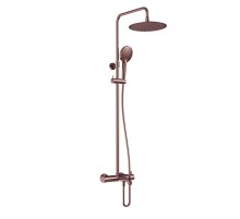 Душевая система AQUAme Siena AQM8008BC с термостатом цвет Медь шлифованная