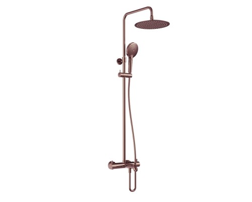 Душевая система AQUAme Siena AQM8008BC с термостатом цвет Медь шлифованная