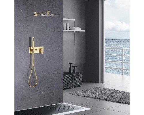 Душевая система Abber Daheim AF8218G Золото матовое
