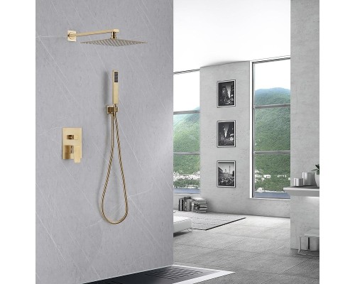 Душевая система Abber Daheim AF8219G Золото матовое