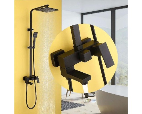 Душевая система Abber Daheim AF8216BL цвет Черный матовый