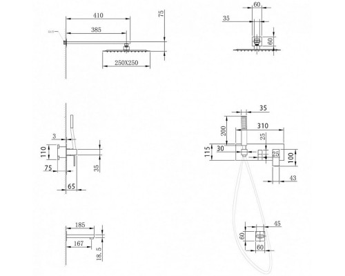 Душевая система Abber Daheim AF8217SP цвет Сатин