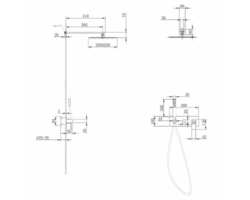 Душевая система Abber Daheim AF8218SP цвет Сатин