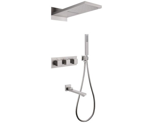 Душевая система Abber Daheim AF8253SP с термостатом цвет Сатин