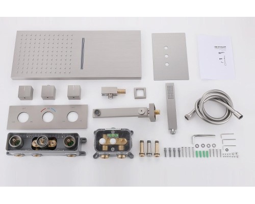 Душевая система Abber Daheim AF8253SP с термостатом цвет Сатин