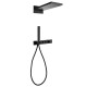 Душевая система Abber Rund AF8752B с термостатом Черная матовая