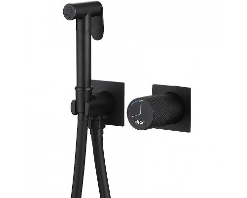 Гигиенический душ со смесителем Abber Rund AF8725B Черный матовый