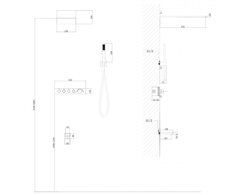 Душевая система Abber Rund AF8753 с термостатом Хром