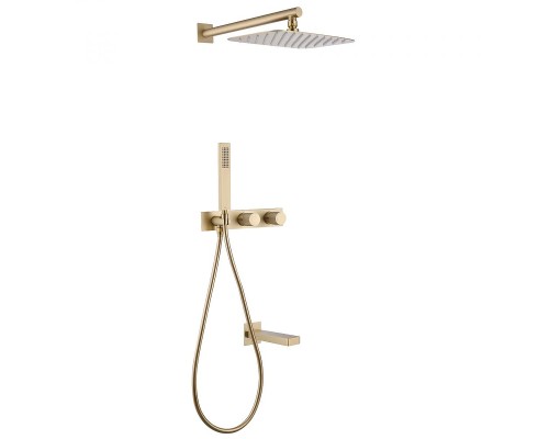 Душевая система Abber Rund AF8717G Золото матовое