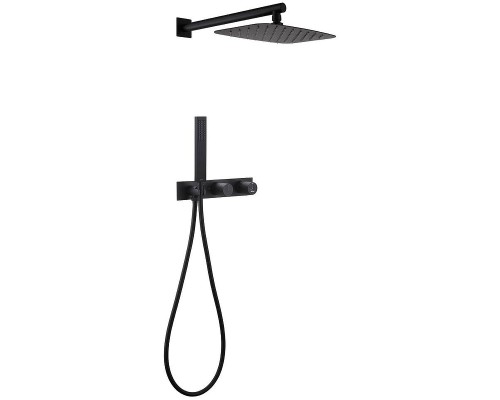 Душевая система Abber Rund AF8718B цвет Черный матовый