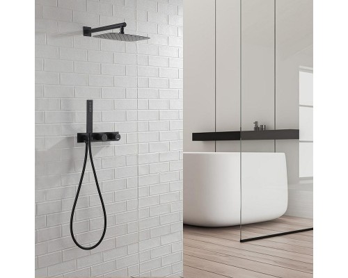 Душевая система Abber Rund AF8718B цвет Черный матовый