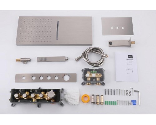 Душевая система Abber AF8753SP с термостатом цвет Сатин